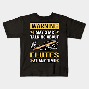 Warning Flute Kids T-Shirt